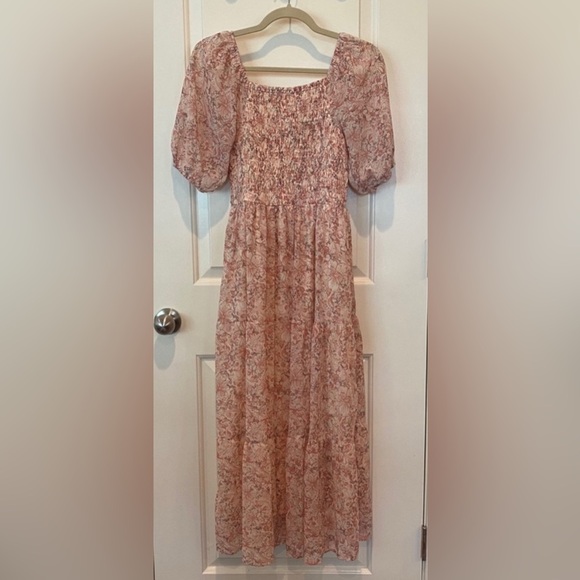 NWT - Baltic Born Manchester Blush Print Smocked Dress - Size S - Picture 2 of 5